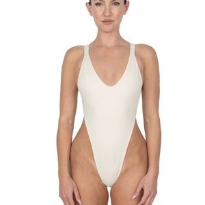Davis active one piece thong swimsuit